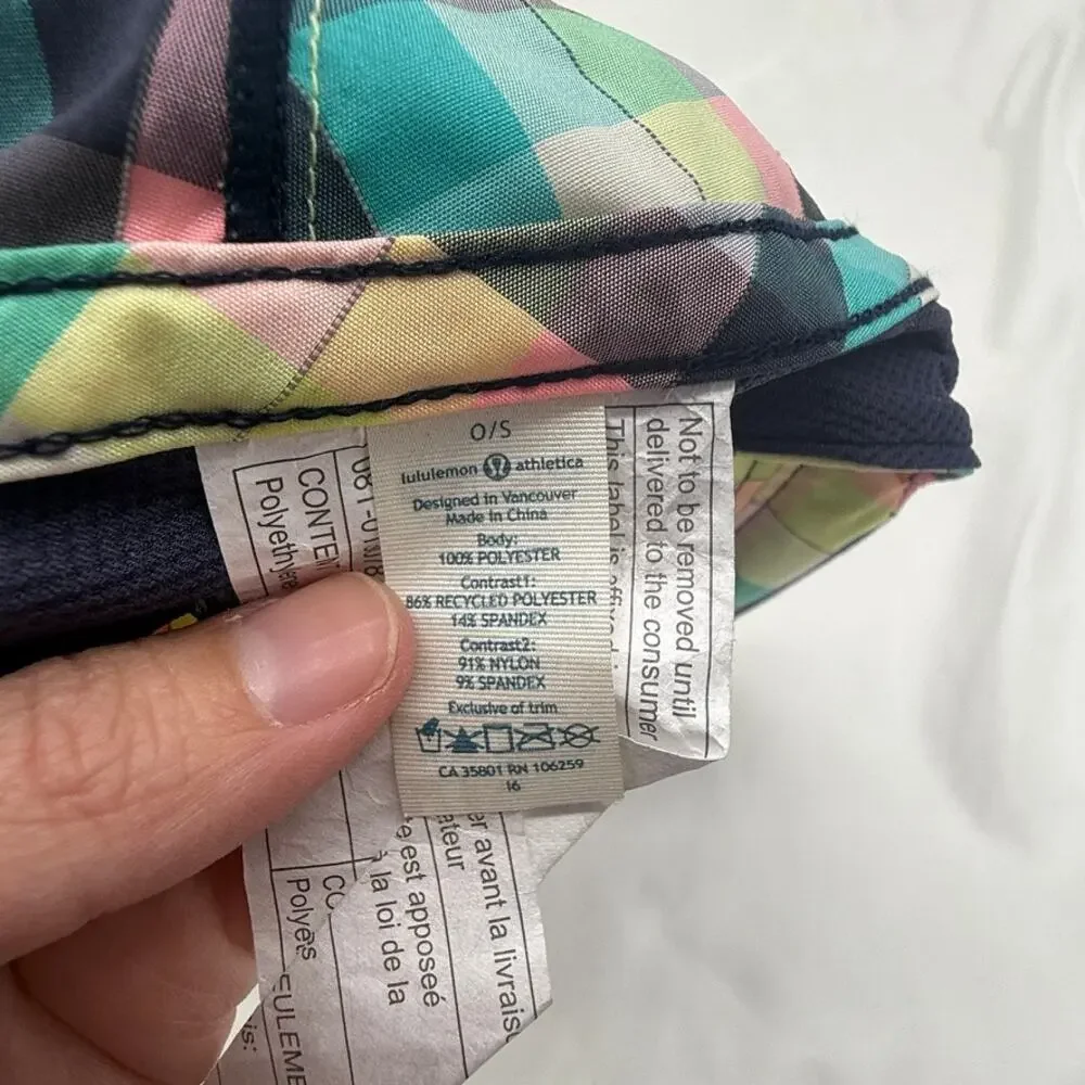 Lululemon Check Yourself Multicolor Plaid Running Hat Adjustable Strap - Picture 6 of 9